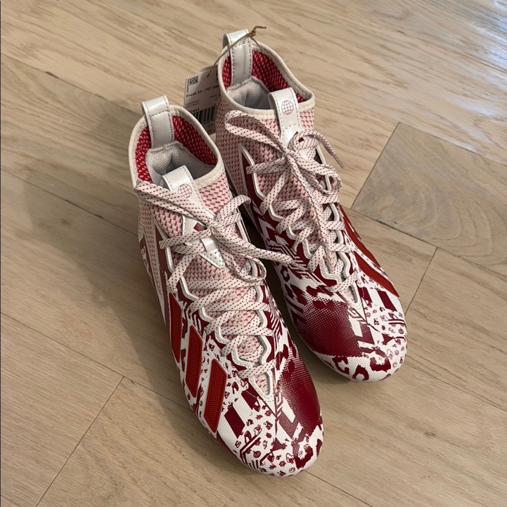 Adidas Freak - Red and White Mens Football Cleats